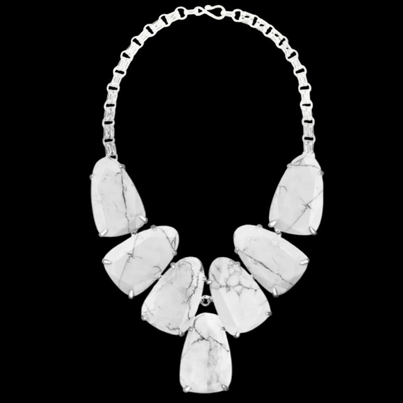 Kendra Scott Harlow Silver Necklace in White Howlite